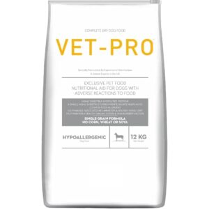 Vet Pro Hypoallergenic Dog Food | Hydrolyzed Fish Protein Formula for Food Sensitivities | Gluten-Free, Lactose-Free | Supports Healthy Skin & Digestion, All Life Stages, Dried